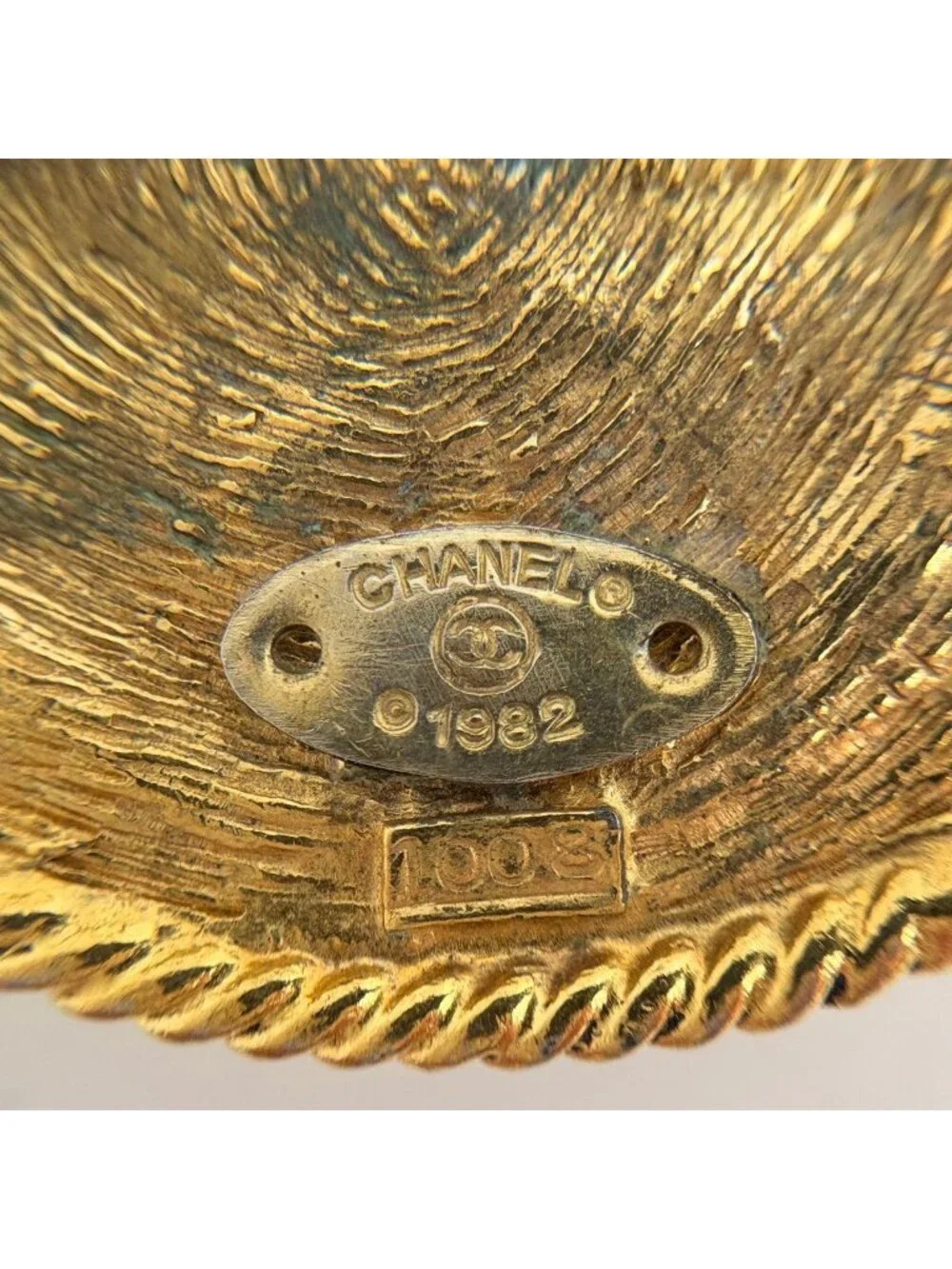 Chanel CC Logo Brooch Gold Plated